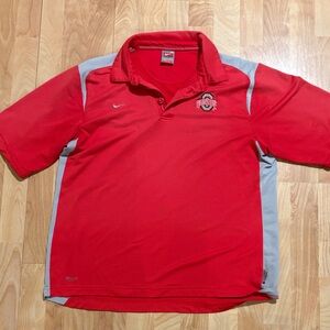 Nike Red and Gray M Men’s Polo shirt OHIO STATE